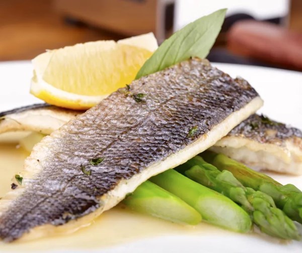 Miso glazed sea bass