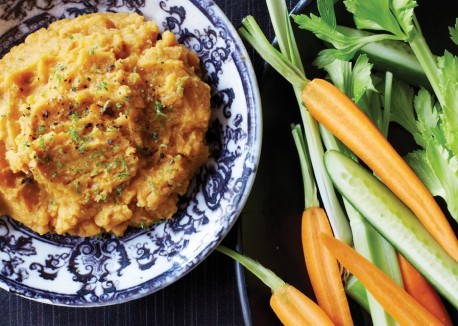 Miso-lime sweet potato dip