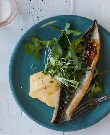 MIso mackerel with citrus mayo