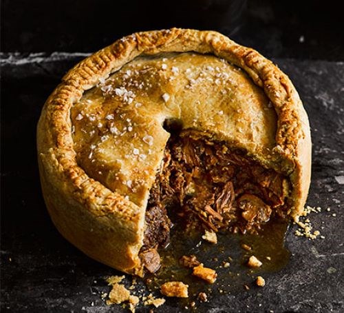 Miso, mushroom & brisket pie