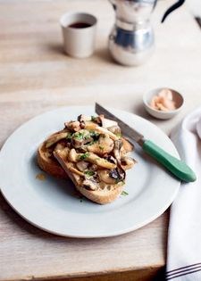Miso mushrooms on toast