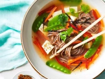 Miso noodle soup with tofu