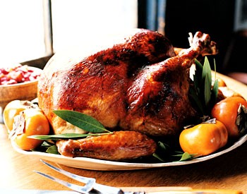 Miso-rubbed turkey with turkey gravy