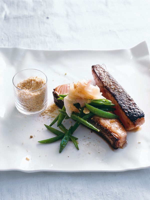 Miso salmon with sesame salt