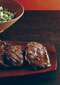 Miso sesame grilled blade steaks