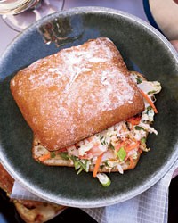 Miso-shrimp po' boys