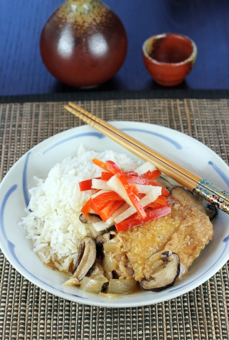 Miso-smothered chicken