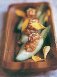 Miso walnut chutney boats
