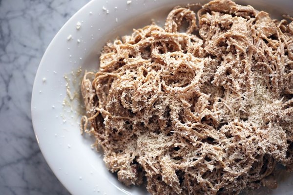 Miso-yogurt chicken pasta