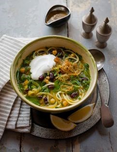 Mixed bean & herb noodle soup