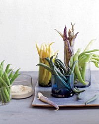 Mixed-bean crudités with olive-anchovy aioli