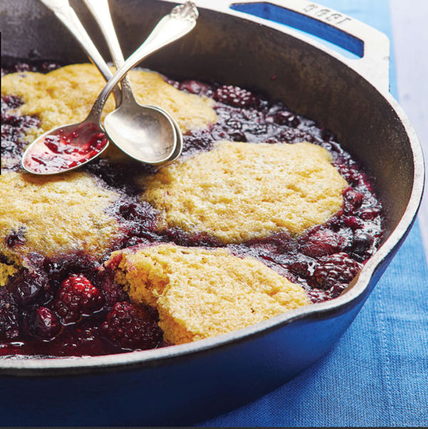 Mixed berry & cornmeal slump