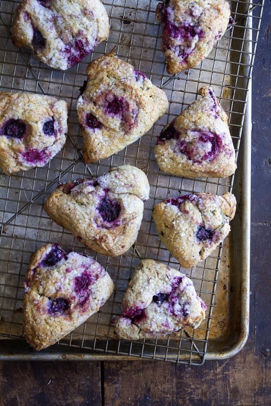 Mixed berry & jasmine tea scones