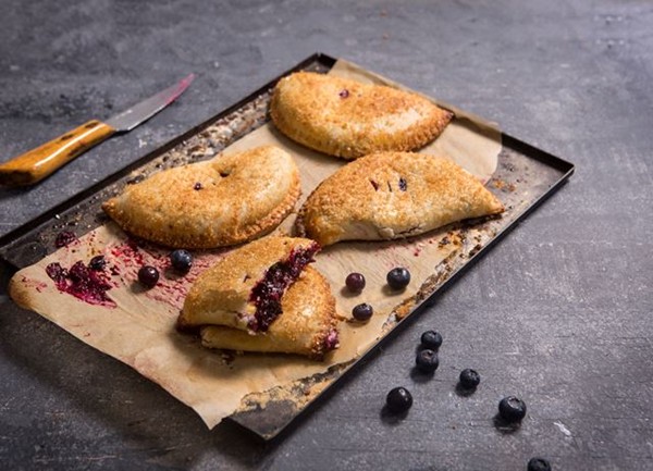 Mixed berry and custard pies