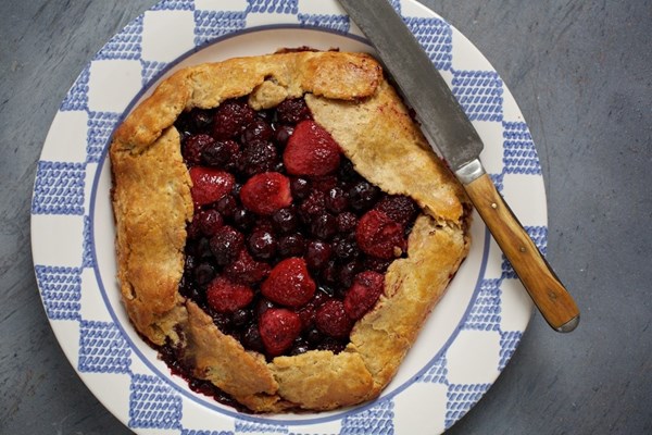 Mixed-berry galette