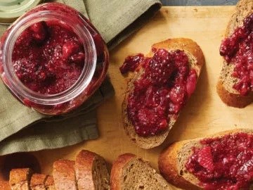 Mixed berry jam with chia seeds