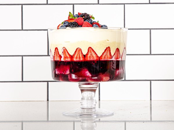 Mixed berry trifle
