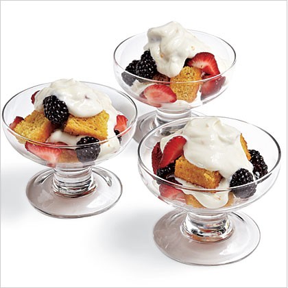 Mixed berry trifles