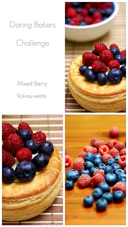 Mixed berry vol-au-vents
