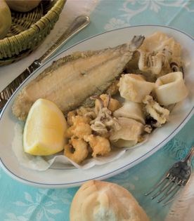 Mixed fried fish (Fritto misto di pesce)