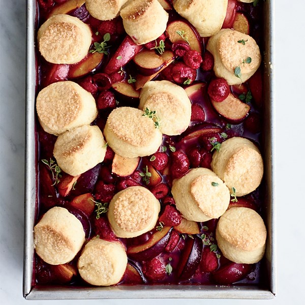 Mixed-fruit cornmeal cobbler [Megan Garreits]