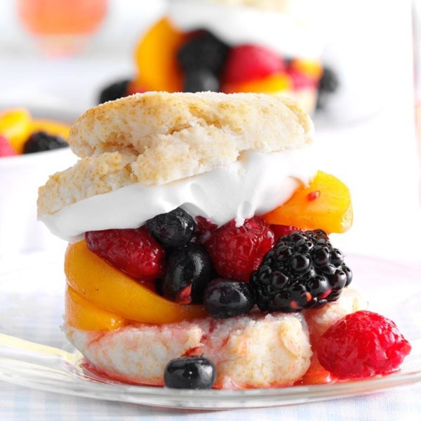 Mixed fruit shortcakes