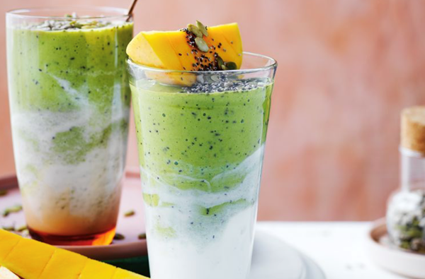 Mixed fruit smoothie with mixed seeds