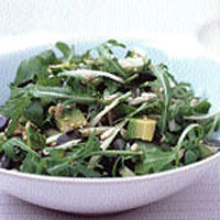 Mixed green salad with ginger dressing
