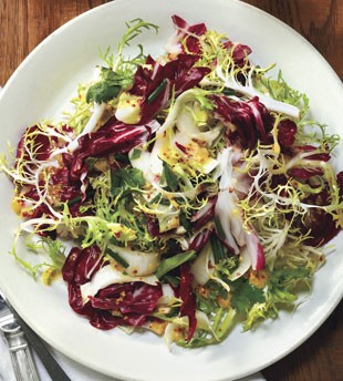 Mixed greens with mustard dressing