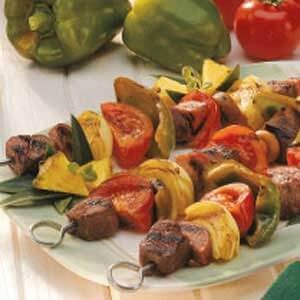 Mixed grill kabobs