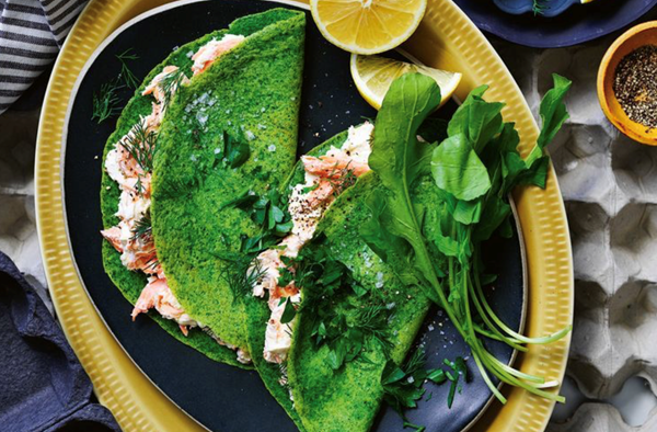 Mixed herb and spinach pancakes