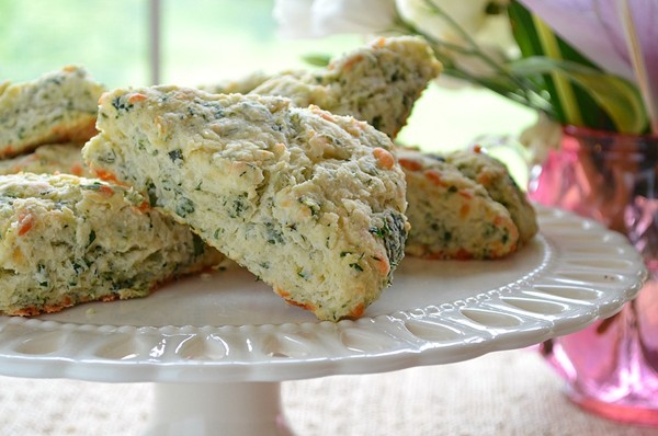 Mixed herb scones with sharp cheddar
