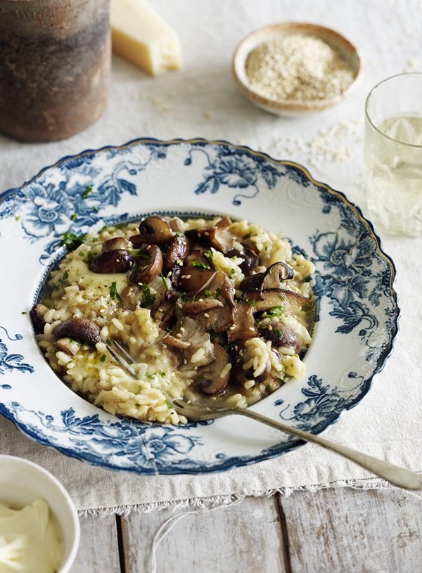Mixed mushroom and miso risotto