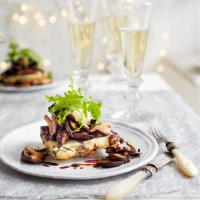 Mixed mushrooms on toasted focaccia 