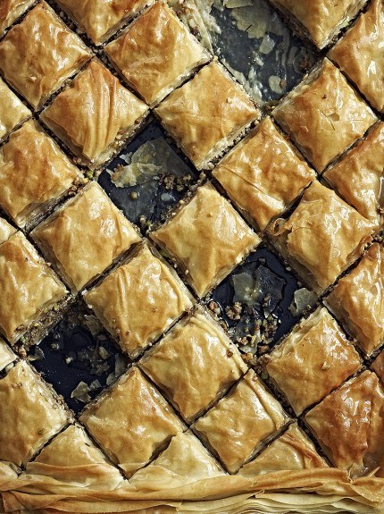 Mixed nut and honey baklava
