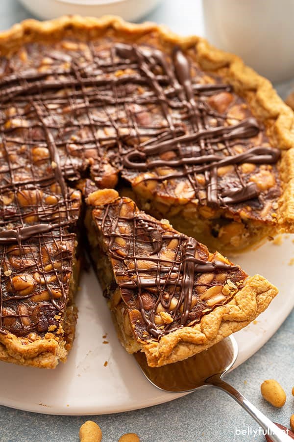 Mixed-nut turtle pie