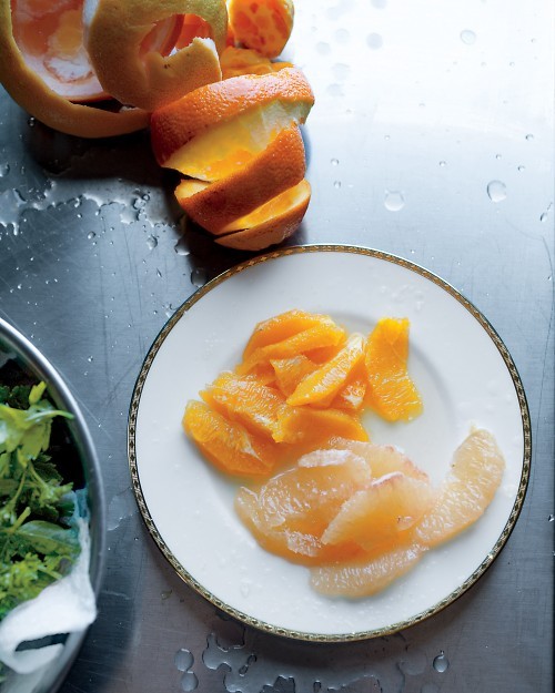 Mixed parsley and citrus salad