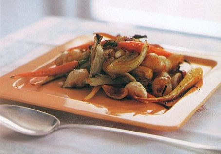 Mixed roast root vegetables (Panaché de légumes rôtis)