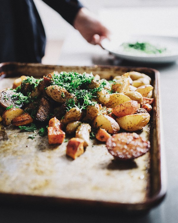 Mixed roasted potatoes