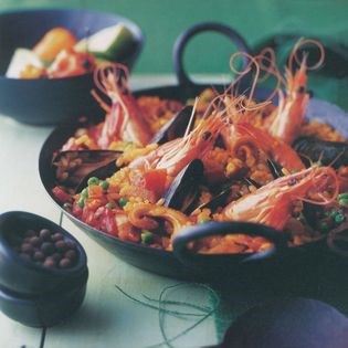 Mixed seafood rice