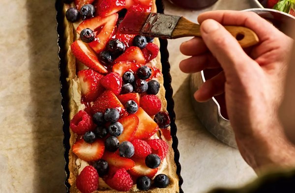 Mixed summer berry tart