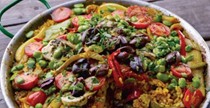 Mixed vegetable paella