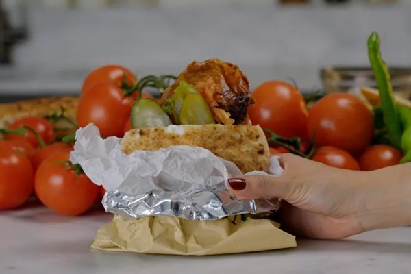 Miznon's folded cheeseburger [Eyal Shani]