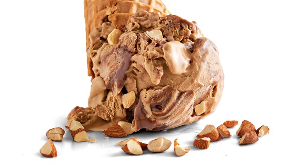 Mocha almond fudge no-churn ice cream