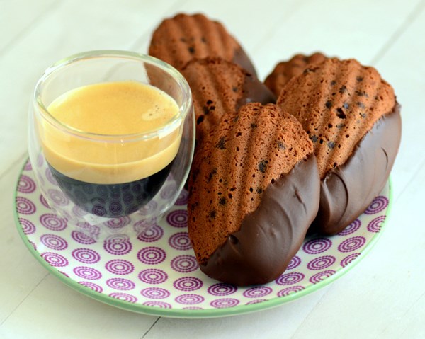 Mocha chocolate chip madelines
