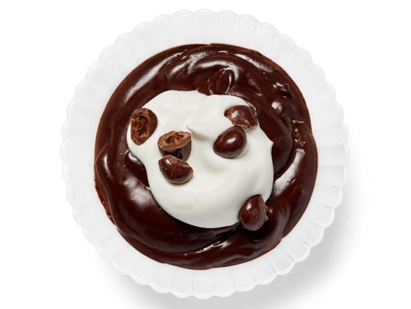 Mocha dark chocolate pudding