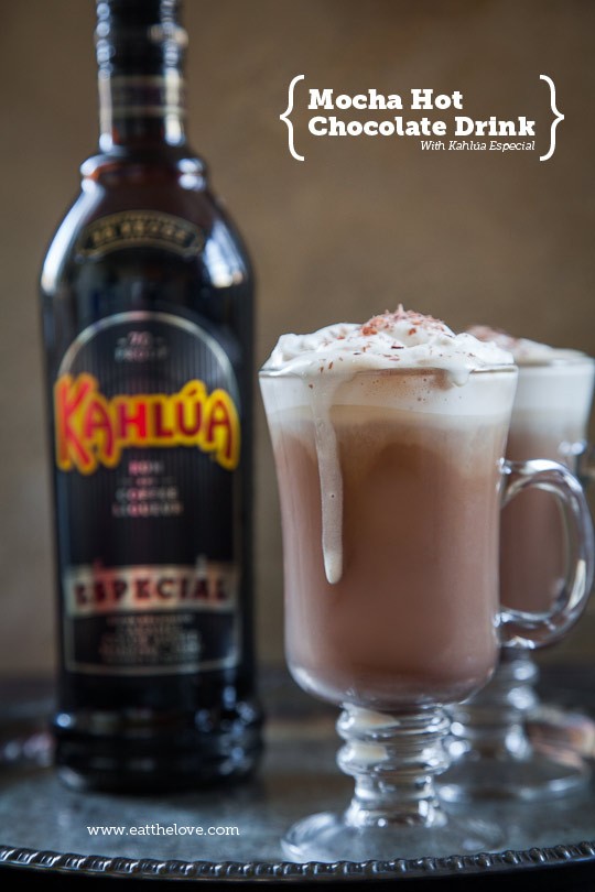Mocha hot chocolate recipe with Kahlúa Especial 