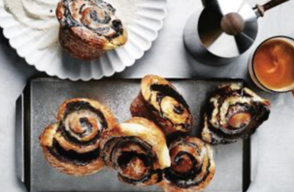 Mocha morning buns