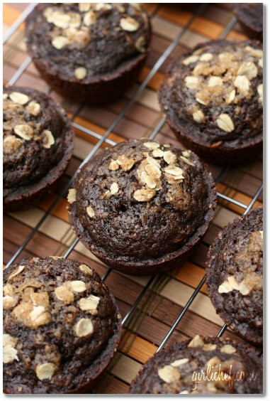 Mocha oatmeal muffins