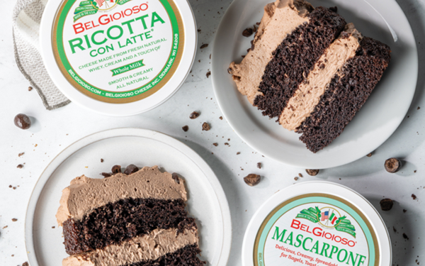 Mocha-ricotta cake with mocha-mascarpone frosting